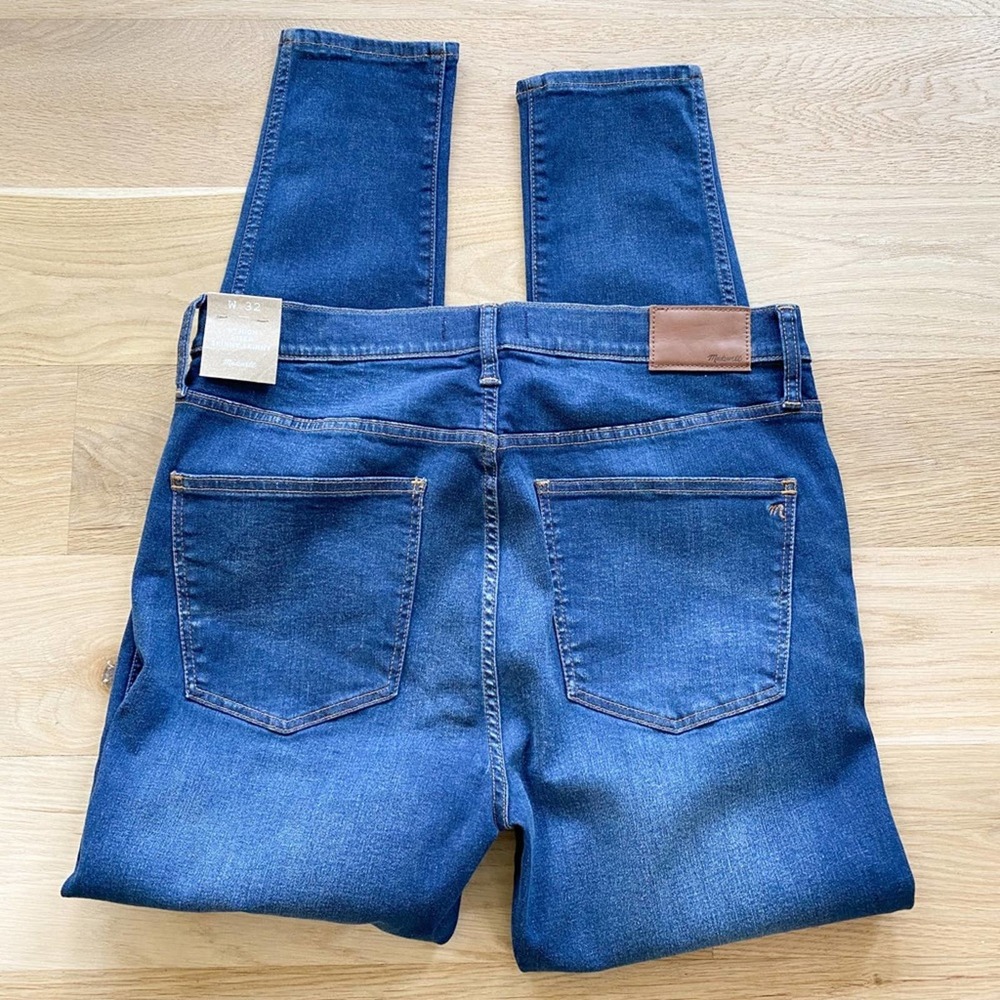 MADEWELL Women's Medium Wash 9" High Riser Skinny Skinny Jeans sz 32 NWT - Picture 4 of 11